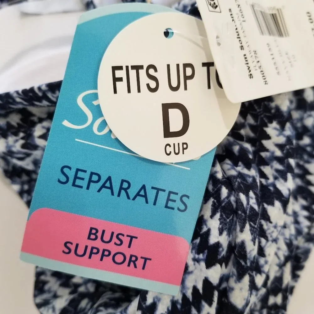 Swim Solutions Twist-Front Flyaway Tankini Top - Picture 8 of 9